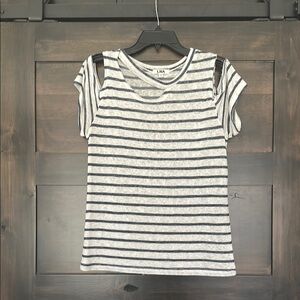 LNA Women's Striped Navy Top